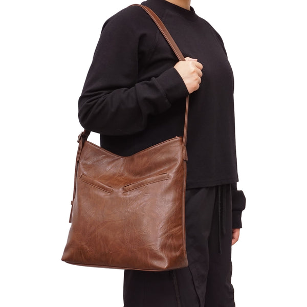 SAC À BANDOULIÈRE S-Q "JENALEE" BURGUNDY