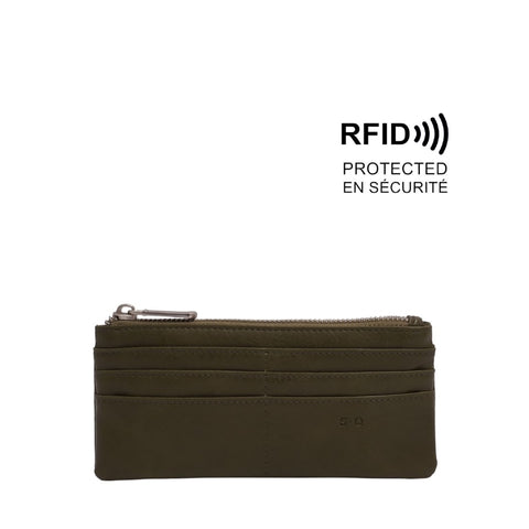 PORTE-CARTES S-Q "BRIELLA" OLIVE