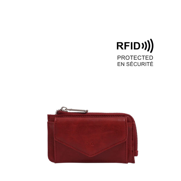 PORTE-CARTES S-Q "EVELYN" MERLOT