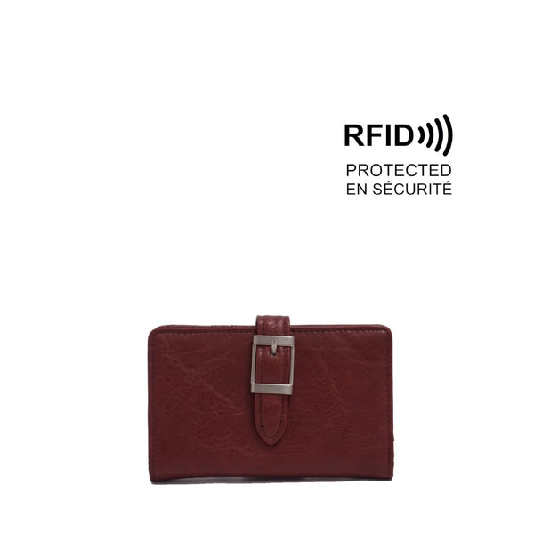 PORTEFEUILLE S-Q "MIRABELLA" BURGUNDY