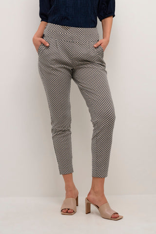 PANTALON CREAM "ANETT" TOTAL ECLIPSE GEOMETRIC