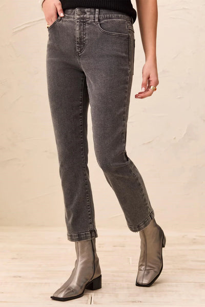 JEANS TRIBAL "AUDREY STRAIGHT CROP" CHARCOAL (58870)