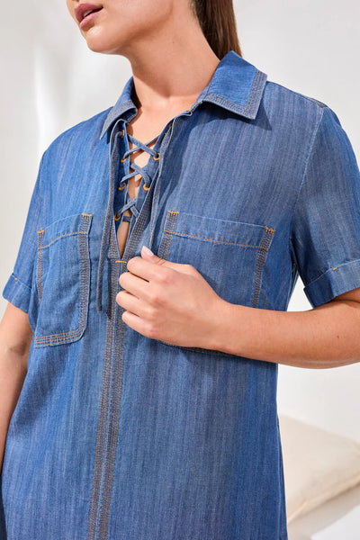 ROBE TRIBAL "CORDON" SEASIDEBLUE (6084O)