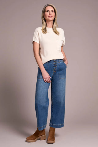 JEANS TRIBAL "SOPHIA BUTTON CROP" TRUE VINTAGE (58960)