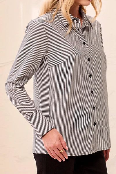 CHEMISE TRIBAL "RAYURES" BLACK (32040)