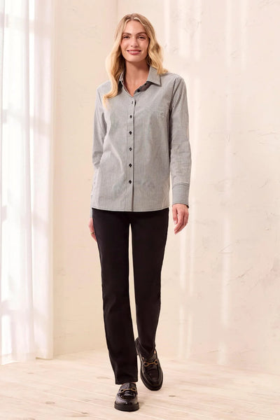 CHEMISE TRIBAL "RAYURES" BLACK (32040)