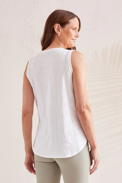 CAMISOLE TRIBAL "CURVE" WHITE (18100)