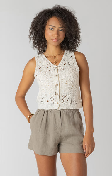 CAMISOLE ROOM 34 "CROCHET" CREAM (2727027)