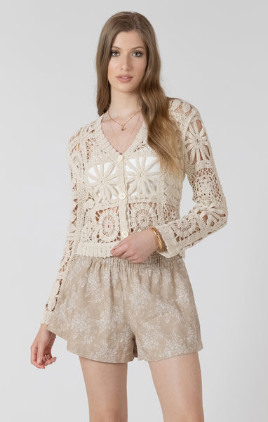 CARDIGAN BLACK TAPE "BRODERIE" SOFT OATMEAL (2727257)
