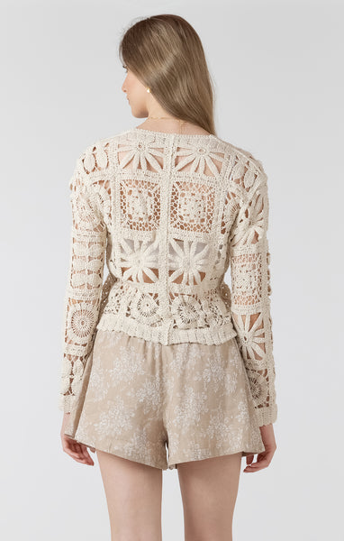 CARDIGAN BLACK TAPE "BRODERIE" SOFT OATMEAL (2727257)