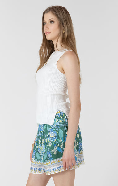 CAMISOLE BLACK TAPE "RIB" WHITE (2727018)