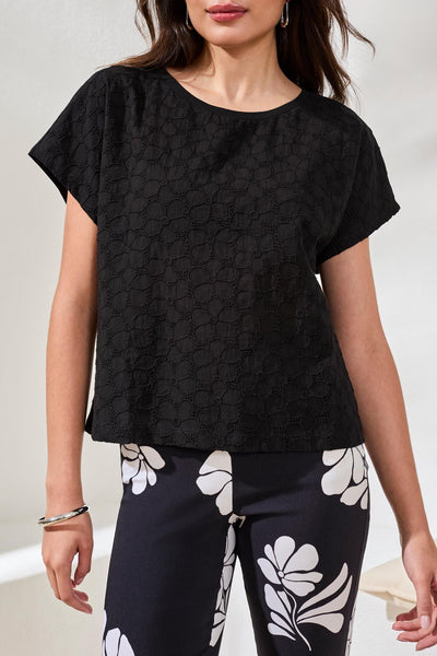CHANDAIL TRIBAL "FLEURS" BLACK (24830)