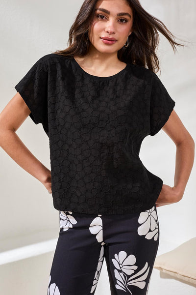 CHANDAIL TRIBAL "FLEURS" BLACK (24830)
