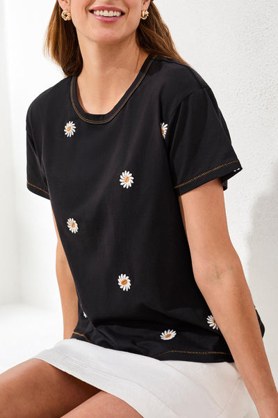 CHANDAIL TRIBAL "FLEURS BRODERIE" BLACK (30430)