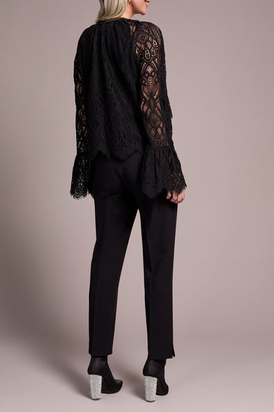 BLOUSE TRIBAL "DENTELLE" NOIRE (24110)