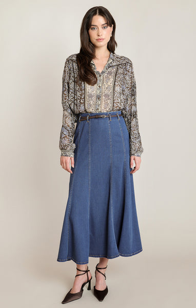 JUPE BLACK TAPE "DENIM SKIRT"MID BLUE WASH (2825254)