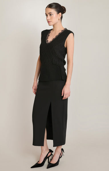 DÉBARDEUR BLACK TAPE "SWEATER TOP" GLITTER BLACK (2827001)