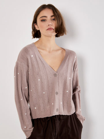 CARDIGAN APRICOT "HEARTS" SABLE (X128501)