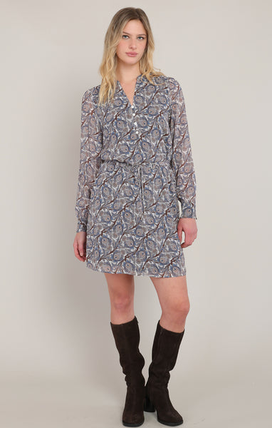 ROBE DEX "BLUE & BROWN PAISLEY" (2822501)