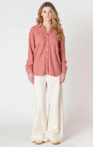 CHEMISE ROOM 34 "WAFFLE" OLD PINK (2624006)