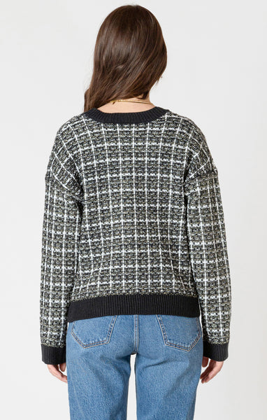 CARDIGAN BLACK TAPE "TWEED" BLACK & WHITE (2627268)