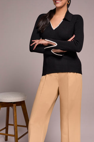 CHANDAIL TRIBAL "POLO" BLACK (22910)