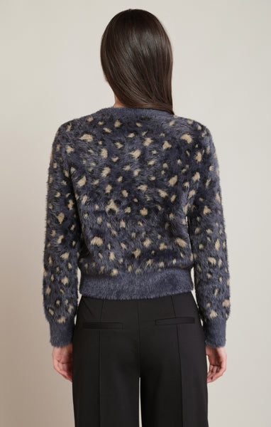 CARDIGAN BLACK TAPE "SOFT CARDIGAN" CHARCOAL LEOPARD (2827271)