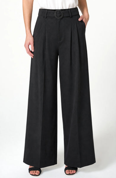 PANTALON LIVERPOOL "HIGH RISE BELTED WIDE LEG" BLACK (LM7B70M44)