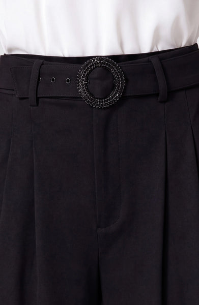 PANTALON LIVERPOOL "HIGH RISE BELTED WIDE LEG" BLACK (LM7B70M44)