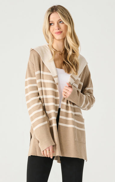 VESTE LONGUE BLACK TAPE ''REVERSIBLE'' CAMEL & OAT STRIPE (2427257)