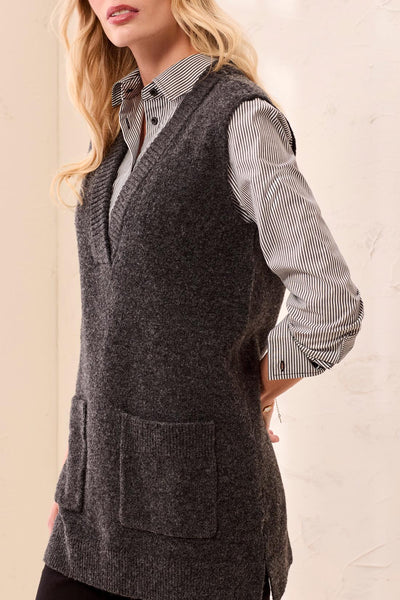 DÉBARDEUR TRIBAL "TRICOT" CHARCOAL (32490)