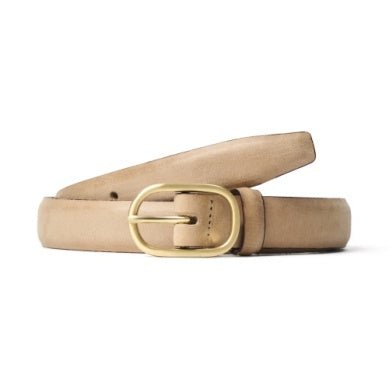 CEINTURE ECO7 "MEL" CUIR VÉRITABLE LATTE