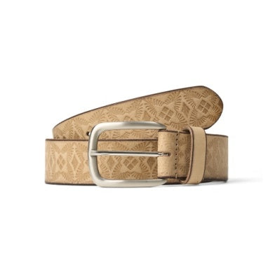 CEINTURE ECO7 "DAKOTA" CUIR VÉRITABLE LATTE