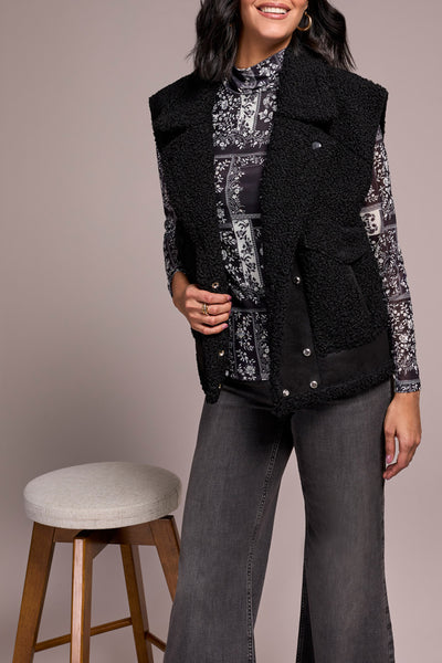 VESTE TRIBAL "SHERPA" BLACK (56330)