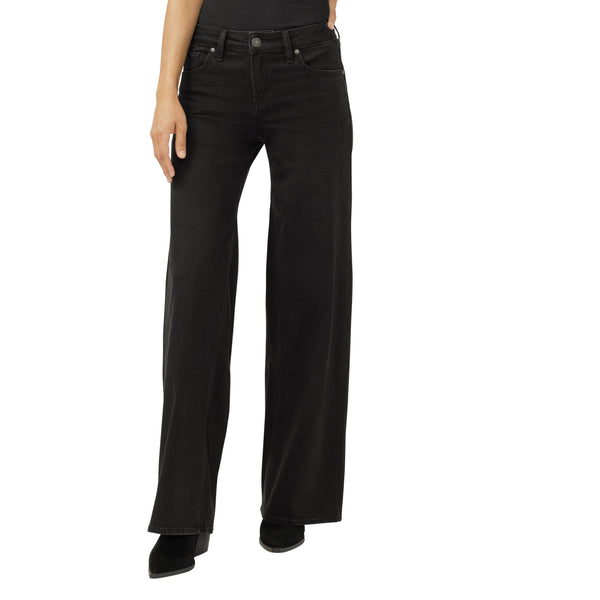 JEANS SILVER 33 POUCES "SUKI WIDE" BLACK (560)