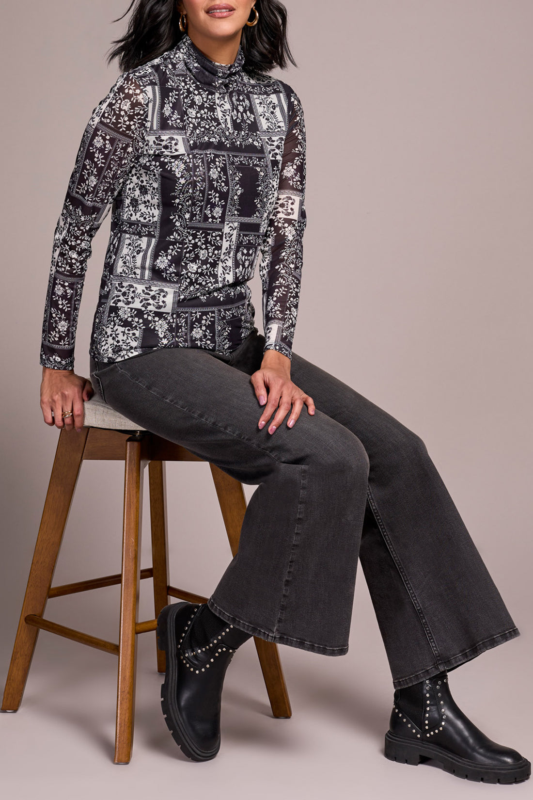 CHANDAIL TRIBAL "MESH" BLACK & WHITE (56210)