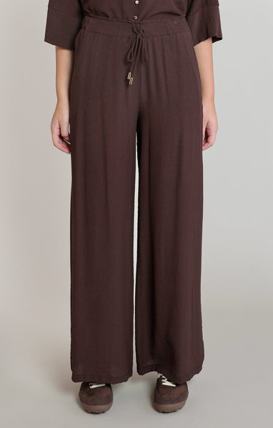 PANTALON DEX "FLOWY" DARK CHOCOLATE (2822710)
