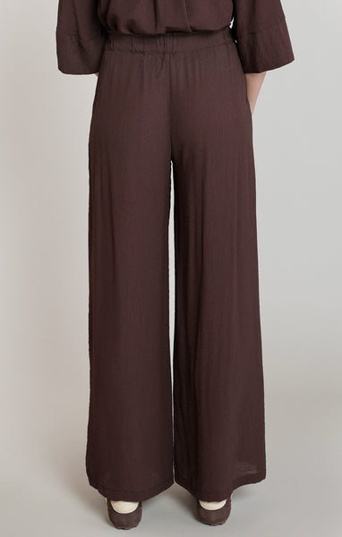 PANTALON DEX "FLOWY" DARK CHOCOLATE (2822710)