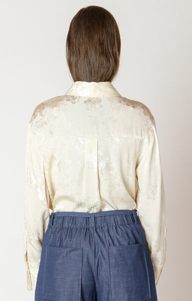 BLOUSE BLACK TAPE "JACQUARD" ECRU (2623707)