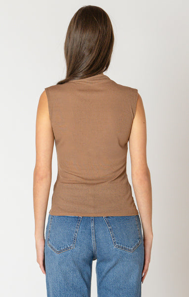 CAMISOLE BLACK TAPE "DRAPPÉ" WARM TAUPE (2624024)