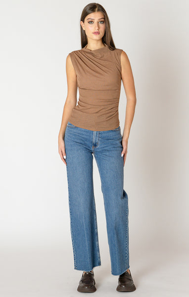 CAMISOLE BLACK TAPE "DRAPPÉ" WARM TAUPE (2624024)