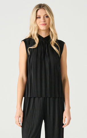 CAMISOLE BLACK TAPE ''PLEATED'' BLACK (2424013)