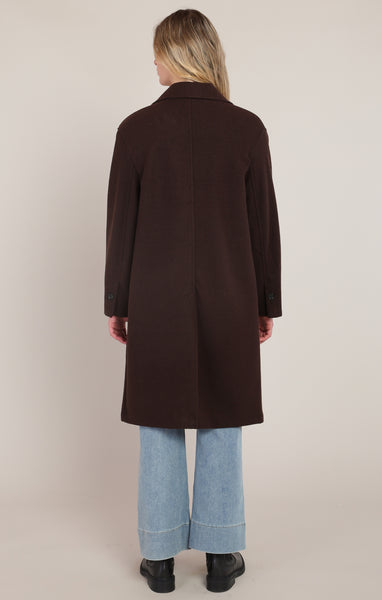 MANTEAU ROOM 34 "DARK BROWN" MINKY BROWN (2829752)