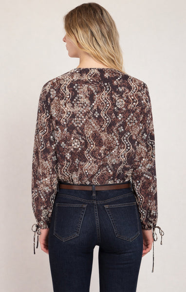 BLOUSE BLACK TAPE "BROWN & BLACK SNAKE" (2823708)