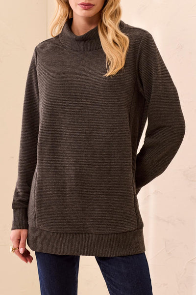 TUNIQUE TRIBAL "COL" CHARCOAL (31650)
