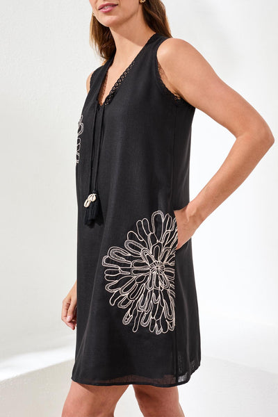 ROBE TRIBAL "BRODERIES" BLACK (9570)