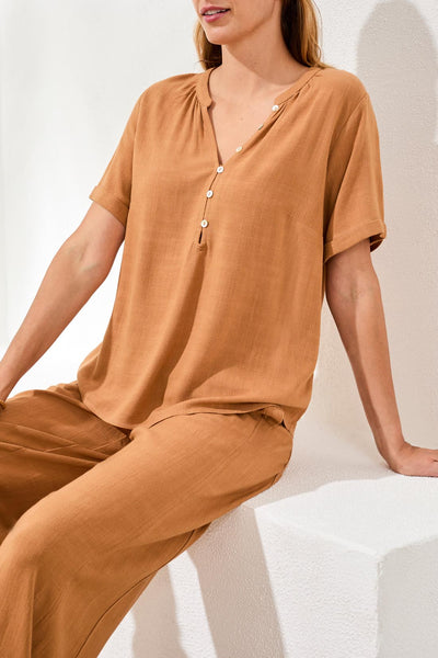 BLOUSE TRIBAL "LIN" CHESTNUT (30770)