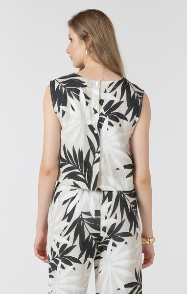 CAMISOLE BLACK TAPE "ABSTRACT LEAF" (2723511)