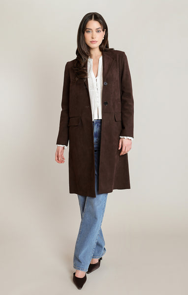 MANTEAU BLACK TAPE "SUEDE CHOCOLAT" (2829753)
