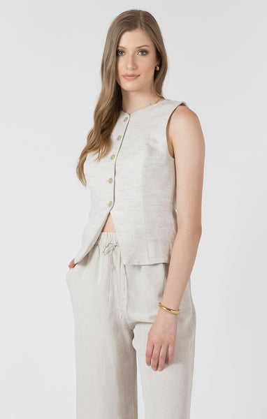 VESTE DEX "LINEN" LIGHT ECRU (2723510)